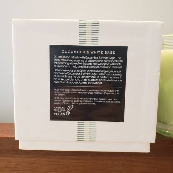 NIB NEST 3-Wick Cucumber & White Sage Candle - Picture 4 of 5